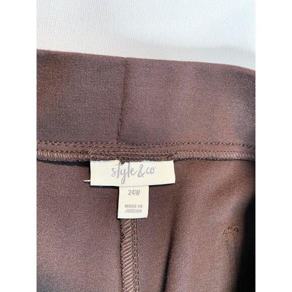 Style & Co Leggings Plus 24W Comfort Waist Brown‎ - Picture 8 of 10